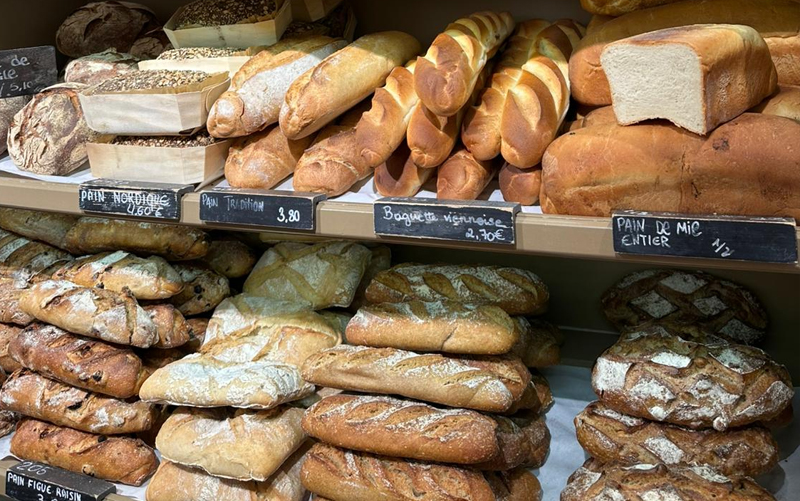 Pain complet, pain multi-céréales, main de campagne et baguette